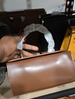 Sleek Brown Top-Handle Mini Bag